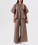 Trendy Hooded Top & Relaxed Pants Set – Breathable Polyester, Casual Chic (S-5XL, 4 Neutral Colors)_ecoleips.com