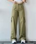 K New Versatile Casual Pants Mid-Waist 3D Pocket Long Trousers High-Waisted Workwear Pants_ecoleips.com