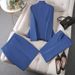Women's Suit Set – Professional Office Blazer & Pants/Skirt, Polyester-Viscose Blend For Business & Formal Occasions (S-XXXXL)_ecoleips.com
