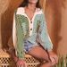 2025 European And American Vintage Street Style Loose Striped Polo Shirt Pullover Long Sleeve Top_ecoleips.com