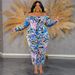 Women's Clothing Plus Size Women's Off-Shoulder Long Dress Design Button Down Long Sleeved Fitted Style For Formal & Casual For Women_ecoleips.com