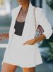 K Top, Shorts, Suit Set, Sexy Temperament, Women's Fashion, Casual, Lapel Cardigan_ecoleips.com