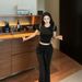 Short-sleeved Yoga Outfit Set For Sporty Hot Girls, Slim-fit Top With A Waist-to-hip Ratio That Accentuates The Hips,_ecoleips.com