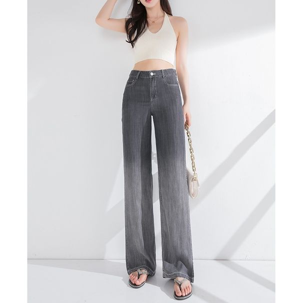 Aria Basics Zhengzhou Quality Women's Clearance Sale High Waist Slimming Denim Straight Casual Versatile Floor-Length Pants Fan_ecoleips.com