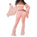 Women's Slim Fit Jumpsuit Solid Color Strapless Long Sleeved Pleated Two Piece Sexy Cross Border European American Style_ecoleips.com