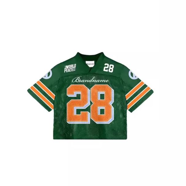 Summer Women's V Neck Short Sleeve T-Shirt Loose Casual Sports Jersey Cross Border American Street Style Digital Print_ecoleips.com
