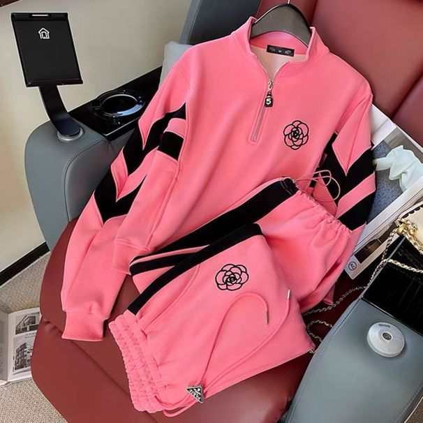 Women's Clothing Plush Casual Sportswear Suits For Women Autumn And Winter New Loose Korean Style Fashion Age Reducing Sweater Two Piece Suit_ecoleips.com