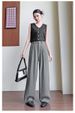 K Women's New Casual Thin Style High Waist Slimming Straight Leg Hanging Wide Leg Pants Long Pants_ecoleips.com