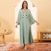 Verve AB429 Women's Muslim Clothing Elegant Pullover Embroidered Dress Robe New Style_ecoleips.com
