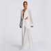 Women's Solid Color Chiffon Long Maxi Dress Long Mesh Sleeves Sexy Backless Hollow Out Fashion Party Dress_ecoleips.com
