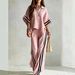 Breathable Short Sleeve Shirt And Wide-Leg Pants 2-Piece Womens Set Casual Loose Fit Summer Outfit_ecoleips.com