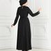 Muslim Dress Women Elegant Beaded Muslim Dress – Slim Fit Ruffled Abaya For Special Occasions_ecoleips.com