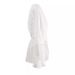 Women's Clothing Pleated Waist-Defined White Blouse For Women – Elegant V-Neck Bell Sleeve Tunic Top With Casual Chic Style_ecoleips.com