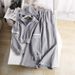Women's Waffle Knit Zip-Up Hoodie & Wide Leg Pants Set - Trendy Casual Two-Piece Outfit For Spring & Fall_ecoleips.com