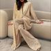 Women's Clothing Fashion Women's Sequined Suit Jacket Casual Trousers Suit Temperament Versatile Sequined Top Wide Leg Pants Women_ecoleips.com