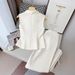 Women's Clothing Elegant Sleeveless Single-Breasted Vest And Casual Straight-Leg Trousers Suit For Women Style_ecoleips.com