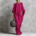 2026 Cross-border Women's Clothing European And American Retro Solid Color Elegant Long-sleeved Off-shoulder Long_ecoleips.com