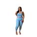 Women's Color Block High-Waisted Yoga Suit Two Piece Fashion Casual Sports Vest Set_ecoleips.com