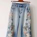 Women's Clothing Embroidery Straight Jeans Spring And Autumn Wide Leg Pants_ecoleips.com