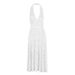 AD449 French-style Pure Desire Sexy V-neck Halter Slim 2025 Summer Elegant Fashion Polka Dot Midi Dress_ecoleips.com
