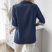 Effortless Elegance: Women's Loose-Fit Striped Color-Block Shirt With Short Sleeves For Casual & Office Wear_ecoleips.com