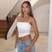Women's Slim Fit Pleated Camisole T-Shirt Solid Color Mesh European American Style Summer Top_ecoleips.com