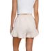 Aria Basics Aria Basics European And American Foreign Trade Clothing Independent Station Women's Cotton Linen Shorts Ruffled Elastic_ecoleips.com