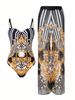 Women's Clothing Printed Halter Neck Suspenders Sexy Bikini With System And Hot Spring_ecoleips.com