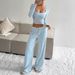 Women's Clothing Striped Loungewear Pajamas Long Sleeved Comfortable Pant Set For Spring Autumn Summer_ecoleips.com