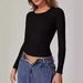 Top Autumn T-shirt Round Neck Spicy Girl Long Sleeve Hoodie Milk Silk Bottom Shirt Women's_ecoleips.com