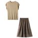 Two-Piece Set For Women Summer 2025 New Style High-End Elegant Fashionable Youthful Slimming Outfit Dress_ecoleips.com