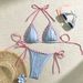 Women's Clothing Sexy Solid Color Bikini Bikini Beach Vacation Swimsuit_ecoleips.com