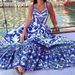 Women's Bohemian Style Printed Dress Spring New Arrival European And American Full Skirt Suspender Clothing for Women_ecoleips.com