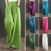 Suitable For All Seasons 2024 Summer Autumn Solid Color Cotton Wide Leg Women Floor-Length Linen Long Pants Plus Size_ecoleips.com
