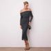 Autumn Long Sleeve Dress Women Sexy Slim Fit Off Shoulder Mesh Polka Dot Patchwork Dress For Ladies_ecoleips.com