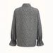 Fashionable Trendy Heart-print Women's Shirt With Single-breasted Buttons And Elegant Lace-cuffed Sleeves_ecoleips.com