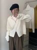 K High-end Zipper Hooded Thickened Cardigan New Loose Top Solid Color Sweater Lady_ecoleips.com