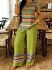Summer Women's Clothing Set Small V Neck Top And Casual Pants Style New_ecoleips.com