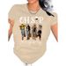 Cross-border Supply Summer Simple Letter Print Girls' Short-sleeve T-shirt_ecoleips.com