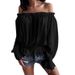 Women's Sexy Off-Shoulder T-Shirt – Slim Fit Casual Top For Women (Solid Color, Stretchy & Flattering)_ecoleips.com