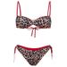 Women's Clothing Leopard Print Lace-Up Swimsuit Bikini Set Three-Piece Sexy Swimwear For Hot Spring Beach_ecoleips.com