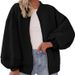 Stylish Women's Zip-Up Bomber Jacket – Lightweight Fall & Winter Sporty Coat With Loose Fit, Breathable Polyester, And Multiple Colors_ecoleips.com