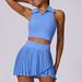 Women's Clothing Outdoor Leisure T Shirt Running Sports Fitness Suit Breathable Yoga Nude Tennis Suit_ecoleips.com