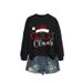 European And American Independent Site Casual Versatile Fun Women's Gigi Claus Christmas Hat Crew Neck Long Sleeve_ecoleips.com