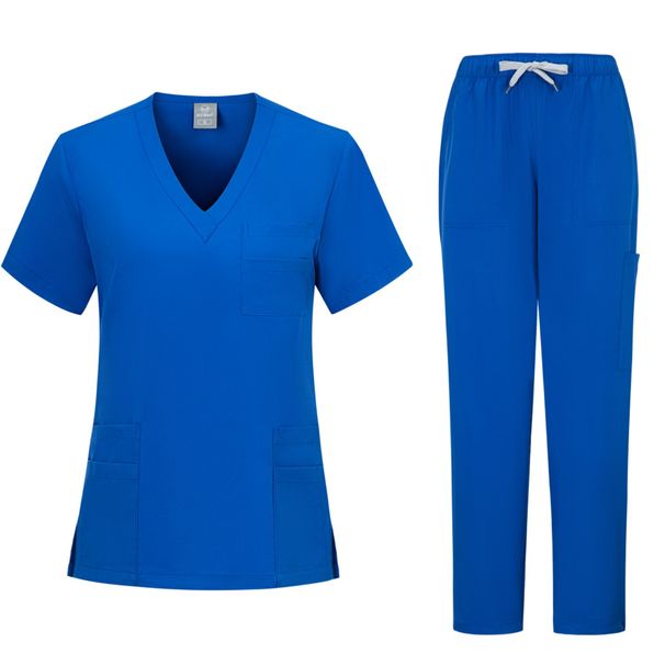Healthcare Service Surgical Uniforms For Women Scrub Suits Medical Nurse Beauty Salon Work Clothes Clinical Short Sleeved Wash Clothes_ecoleips.com