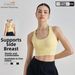 Women's Shockproof Sports Bra Anti-Sagging U Neck Racerback Yoga Fitness Vest Bare Skin Contact_ecoleips.com