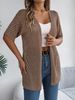 Women’s Lace Short Sleeve Knit Cardigan – UPF 30+ Summer Cover-Up (White, Khaki, Pink, Black, Beige, Orange, Brown, Burgundy)_ecoleips.com