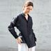 100% Ramie Long Sleeve Shirt With Classic Collar - Sheer Lightweight Sun Protection Blouse For Women, Relaxed Fit Linen-Like Shirt For Spring Summer_ecoleips.com