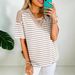 2026 Model European And American Fashion Color-blocked V-neck With Buckle Loose Casual Women's_ecoleips.com
