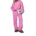 Women's Casual Hooded Sweatshirt And High-Waisted Jogger Pants Set, Soft Two-Piece Loungewear Outfit_ecoleips.com